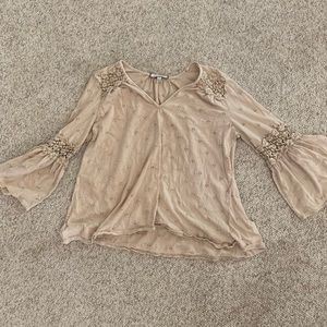 Anthropologie, Boho, Cotton, Flowy Sleeve Blouse